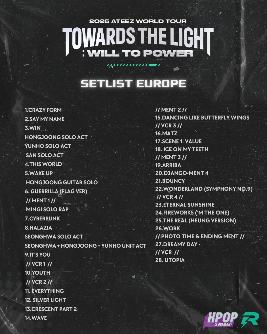 Setlist Ateez