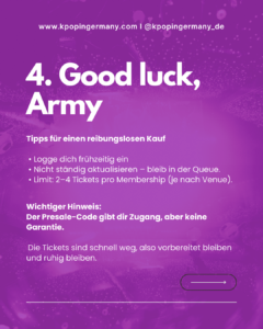 BTS TOUR 2026 BTS PRESALE INFORMATIONEN