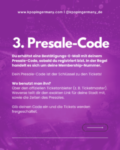 BTS TOUR 2026 BTS PRESALE INFORMATIONEN