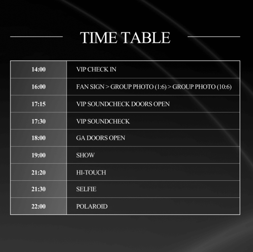 Omega X Tour 2026 Re:Connect - Timetable Berlin und Frankfurt