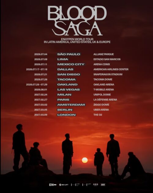 ENHYPEN Blood Saga Tour 2027“ Wie kommt man zum Presale?