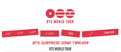 BTS Surprise Song Tracker of ARIRANG World Tour 2026
