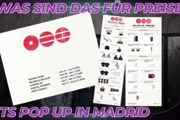 BTS POP UP MADRID Preisliste