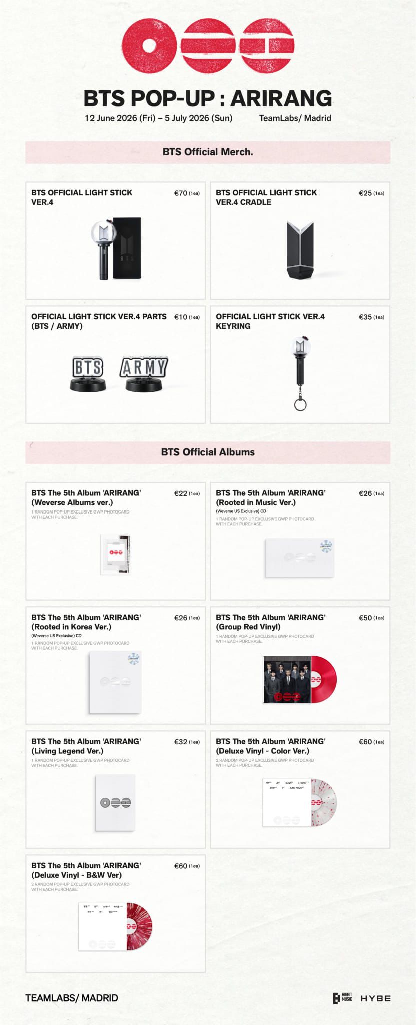 BTS überteuerte Merch Preise im Pop-Up Store Madrid