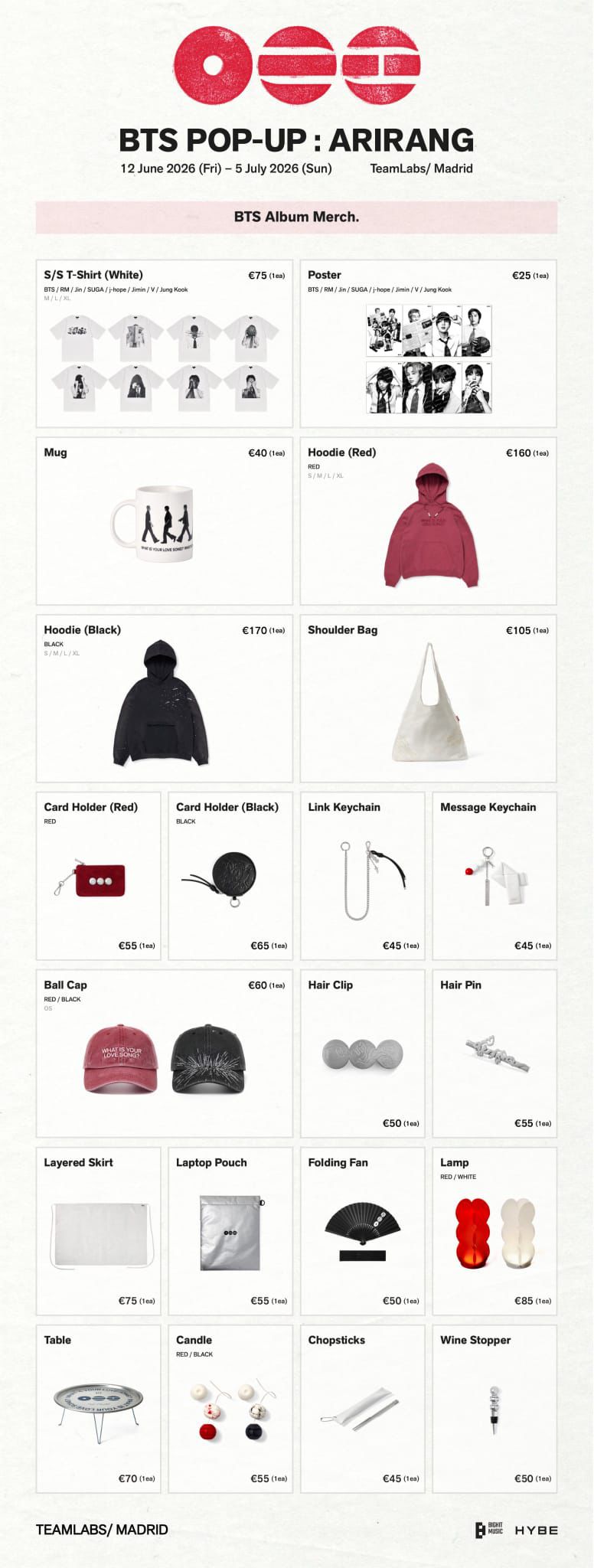 BTS überteuerte Merch Preise im Pop-Up Store Madrid