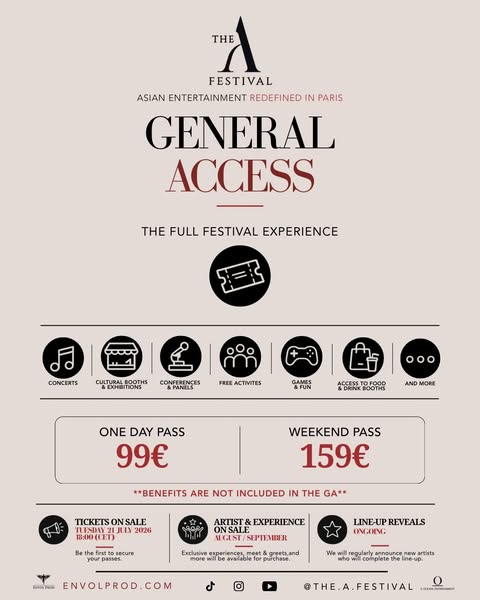 The A Festival in Paris - Alle Infos zu den Tickets