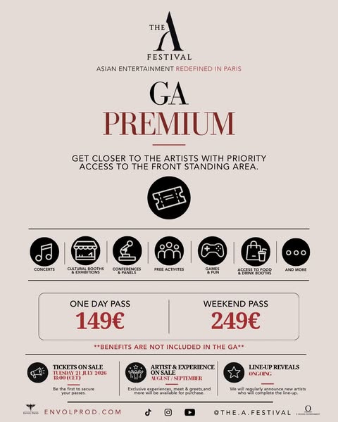 The A Festival in Paris - Alle Infos zu den Tickets